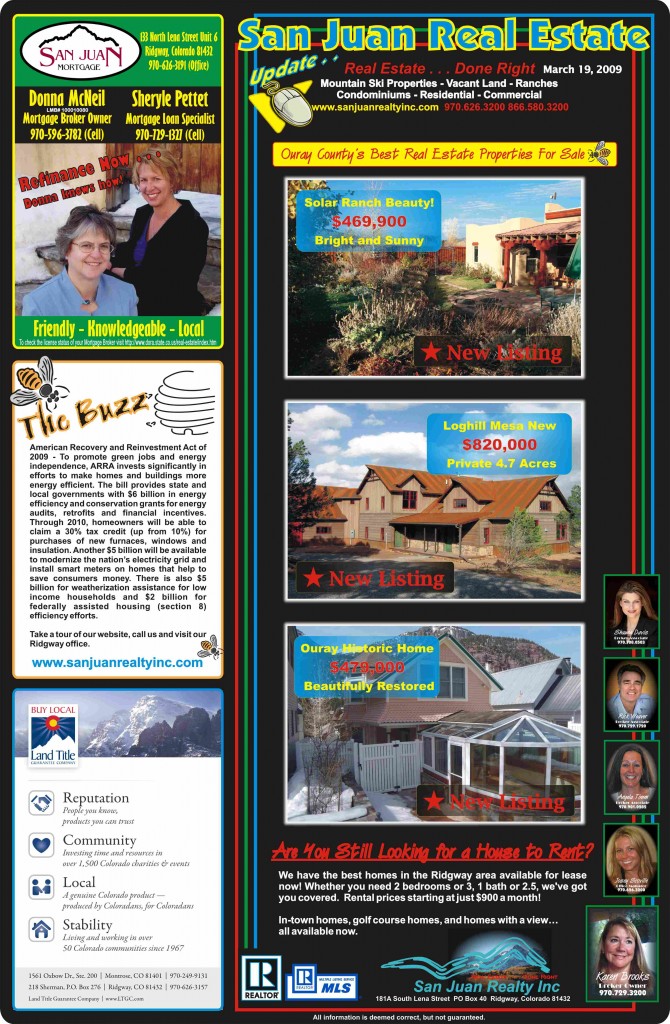 Homes in Montrose, Ridgway and Ouray CO from San Juan Realty Inc.