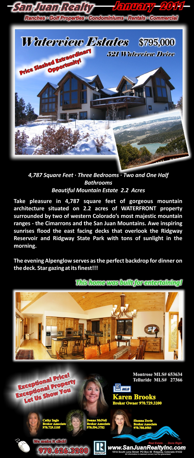 Ouray Montrose Ridgway Telluride CO real estate for sale