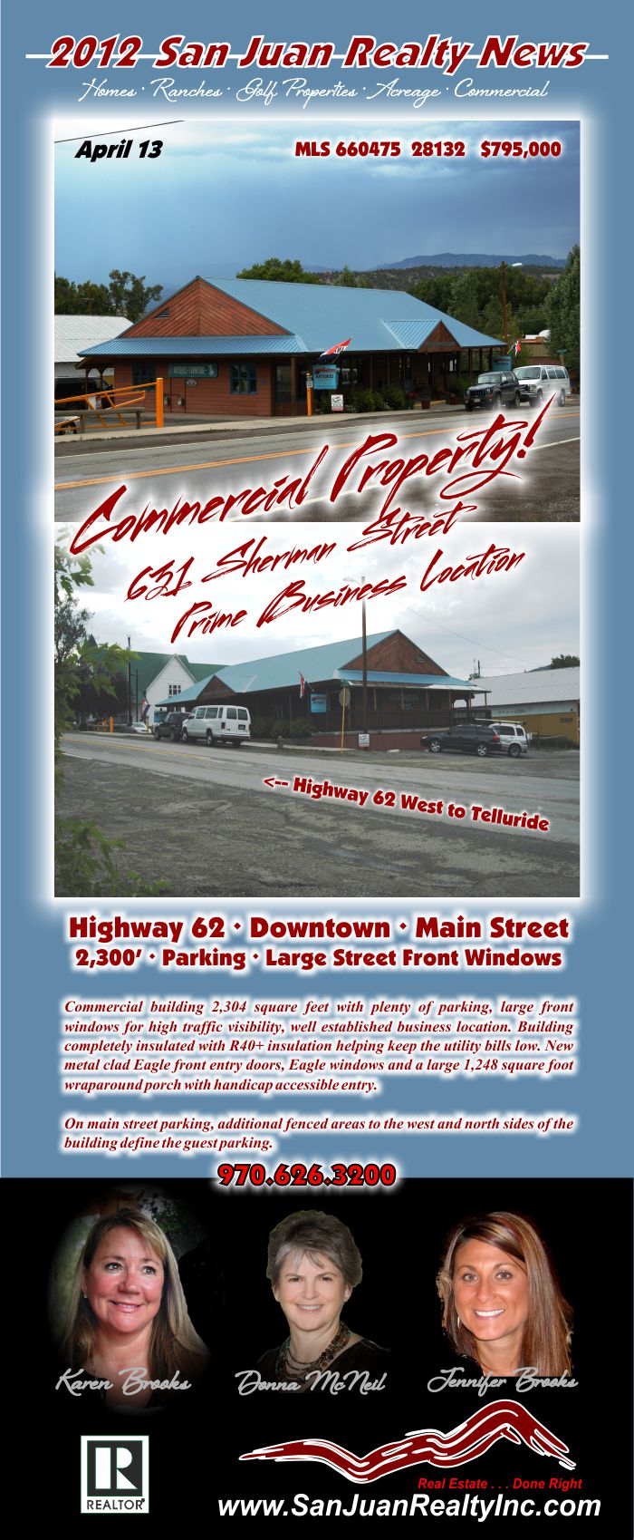 631 Sherman Street Downtown Commercial Ridgway Colorado for sale